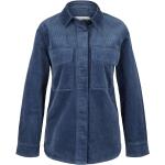 Blaue Tom Tailor Hemdjacken aus Cord für Damen Größe XS 