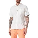 Reduzierte Weiße Unifarbene Kurzärmelige Tom Tailor Kentkragen Hemden mit Kent-Kragen aus Baumwolle für Herren Größe 3 XL für den für den Sommer 