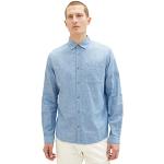 Reduzierte Blaue Langärmelige Tom Tailor Bio Kentkragen Hemden mit Kent-Kragen mit Helsinki-Motiv aus Baumwolle für Herren Größe XXL für den für den Sommer 