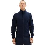 Reduzierte Blaue Langärmelige Tom Tailor Stehkragen Zip Hoodies & Sweatjacken für Herren Größe 3 XL für den für den Herbst 