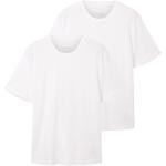 Weiße Unifarbene Tom Tailor T-Shirts für Herren Größe 3 XL 2-teilig 