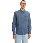 Reduzierte Blaue Langärmelige Tom Tailor Herrenlangarmhemden aus Baumwolle Größe XL 