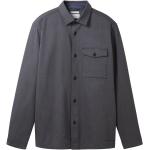Reduzierte Schwarze Melierte Tom Tailor Melange Shirts mit Tasche für Herren Größe 3 XL 