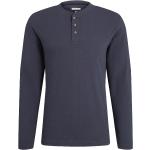 Reduzierte Blaue Gestreifte Langärmelige Tom Tailor Henleykragen Henley-Shirts für Herren Größe 3 XL für den für den Frühling 