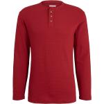 Reduzierte Rote Langärmelige Tom Tailor Henleykragen Henley-Shirts für Herren Größe L 