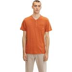 Orange Tom Tailor Henleykragen Shirts mit Tasche für Herren Größe M 