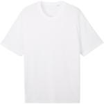 Weiße Unifarbene Tom Tailor T-Shirts für Herren Größe 4 XL 