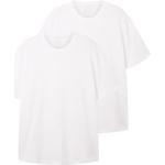 Weiße Unifarbene Tom Tailor T-Shirts für Herren Größe 3 XL 2-teilig 