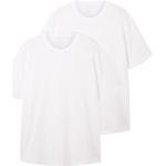Weiße Unifarbene Tom Tailor T-Shirts für Herren Größe 5 XL 2-teilig 