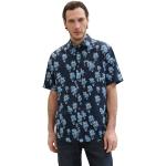 Marineblaue Kurzärmelige Tom Tailor Kentkragen Hemden mit Kent-Kragen aus Baumwolle für Herren Größe 3 XL für den für den Sommer 