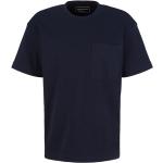 Reduzierte Blaue Unifarbene Kurzärmelige Tom Tailor Shirts mit Tasche für Herren Größe XXL 