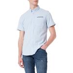 Hellblaue Unifarbene Kurzärmelige Tom Tailor Kentkragen Hemden mit Kent-Kragen für Herren Größe XL für den für den Sommer 