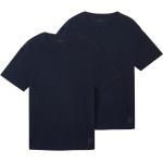 Blaue Unifarbene Tom Tailor T-Shirts für Herren Größe XL 2-teilig 