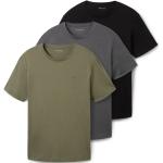 Schwarze Unifarbene Tom Tailor T-Shirts für Herren Größe XL 3-teilig 