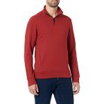 Reduzierte Rote Unifarbene Langärmelige Tom Tailor Stehkragen Herrensweatshirts aus Baumwolle Größe M 