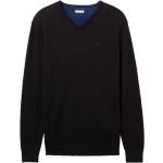 Reduzierte Schwarze Sportliche Tom Tailor V-Ausschnitt Herrensweatshirts Größe 3 XL 