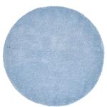 Hellblaue Unifarbene Tom Tailor Runde Hochflorteppiche 140 cm aus Textil 