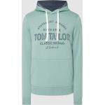 Mintgrüne Tom Tailor Herrenhoodies & Herrenkapuzenpullover aus Baumwolle mit Kapuze Größe XL 