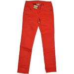 Rote Super Skinny Tom Tailor Denim Skinny Jeans mit Reißverschluss aus Baumwolle maschinenwaschbar für Damen 