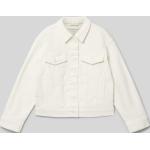 Offwhitefarbene Tom Tailor Kinderjeansjacken aus Baumwolle für Mädchen Größe 140 