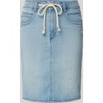 Hellblaue Tom Tailor Mini Jeansröcke aus Baumwollmischung für Damen Größe M 