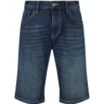 Blaue Tom Tailor Josh Jeans-Bermudas mit Reißverschluss aus Denim für Herren Größe XXL 