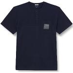 Reduzierte Blaue Kurzärmelige Tom Tailor Henleykragen Kinder T-Shirts für Jungen Größe 140 