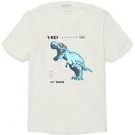 Reduzierte Weiße Skater Kurzärmelige Tom Tailor Rundhals-Ausschnitt Printed Shirts für Kinder & Druck-Shirts für Kinder mit Dinosauriermotiv für Jungen Größe 122 
