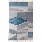 Reduzierte Blaue Ethno Tom Tailor Kelim Teppiche aus Textil 