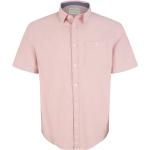 Reduzierte Pinke Kurzärmelige Tom Tailor Kentkragen Hemden mit Kent-Kragen für Herren Größe M für den für den Sommer 