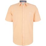 Reduzierte Orange Kurzärmelige Tom Tailor Kentkragen Hemden mit Kent-Kragen für Herren Größe 3 XL für den für den Sommer 