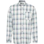 Reduzierte Weiße Karo Langärmelige Tom Tailor Kentkragen Hemden mit Kent-Kragen aus Baumwolle für Herren Größe S 