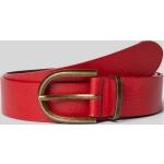 Rote Tom Tailor Ledergürtel aus Leder für Damen Länge 95 