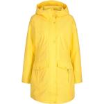 Gelbe Wasserdichte Tom Tailor Regenjacken mit Kapuze für Damen Größe 3 XL 