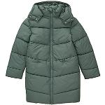 Reduzierte Gesteppte Tom Tailor Kinderkapuzenmäntel mit Reißverschluss aus Fleece schmutzabweisend für Mädchen Größe 140 für den für den Winter 