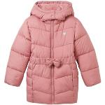 Reduzierte Pinke Gesteppte Tom Tailor Kinderkapuzenmäntel aus Fleece schmutzabweisend für Mädchen Größe 116 für den für den Winter 