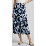 Blaue Blumenmuster Tom Tailor Midi Midiröcke aus Polyester für Damen Größe S 