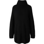 Schwarze Unifarbene Oversize Tom Tailor Strickpullover für Damen Größe XS für den für den Herbst 