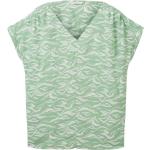 Grüne Kurzärmelige Tom Tailor Kurzarmblusen aus Jersey für Damen Größe S 