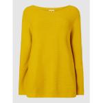 Gelbe Tom Tailor Strickpullover aus Baumwolle für Damen Größe L Große Größen 
