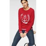 Rote Gestreifte Maritime Tom Tailor Polo Team Damensweatshirts Größe XS 