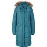 Cyanblaue Gesteppte Tom Tailor Maxi Damensteppmäntel mit Kapuze Größe 3 XL für den für den Winter 