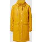 Gelbe Wasserdichte Tom Tailor Kapuzenmäntel aus PU mit Kapuze für Damen Größe XS für den für den Herbst 