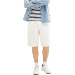Weiße Tom Tailor Denim Wide Leg Jeans & Relaxed Fit Jeans mit Reißverschluss aus Denim für Herren Größe XL für den für den Sommer 