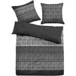 Anthrazitfarbene Melierte Tom Tailor Bettwäsche Sets & Bettwäsche Garnituren mit Reißverschluss aus Baumwolle 200x200 