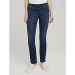 Blaue Tom Tailor Alexa Straight Leg Jeans aus Baumwolle für Damen Weite 29, Länge 30 