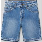 Blaue Tom Tailor Jeans Shorts für Kinder mit Reißverschluss aus Baumwolle für Jungen Größe 134 