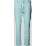 Mintgrüne Unifarbene Tom Tailor 7/8-Hosen mit Reißverschluss aus Baumwollmischung für Damen Größe S Weite 36, Länge 28 