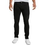 Reduzierte Schwarze Unifarbene Casual Tom Tailor Denim Slim Fit Jeans mit Reißverschluss aus Baumwolle für Herren Größe XXL 