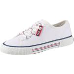 Reduzierte Weiße Tom Tailor Low Sneaker in Normalweite aus Textil Leicht für Damen Größe 41 
